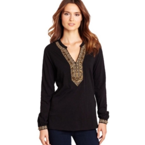 Lucky Brand Tops - LUCKY BRAND Navy Embellished Knit Tunic